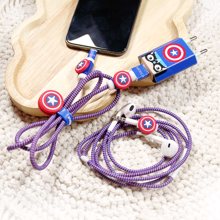 Paket Pelindung Kabel Spiral / Pelindung Ujung Kabel Charger&Headset Karakter Paket Pelindung Kabel Spiral / Pelindung Ujung Kabel Charger&Headset Karakter