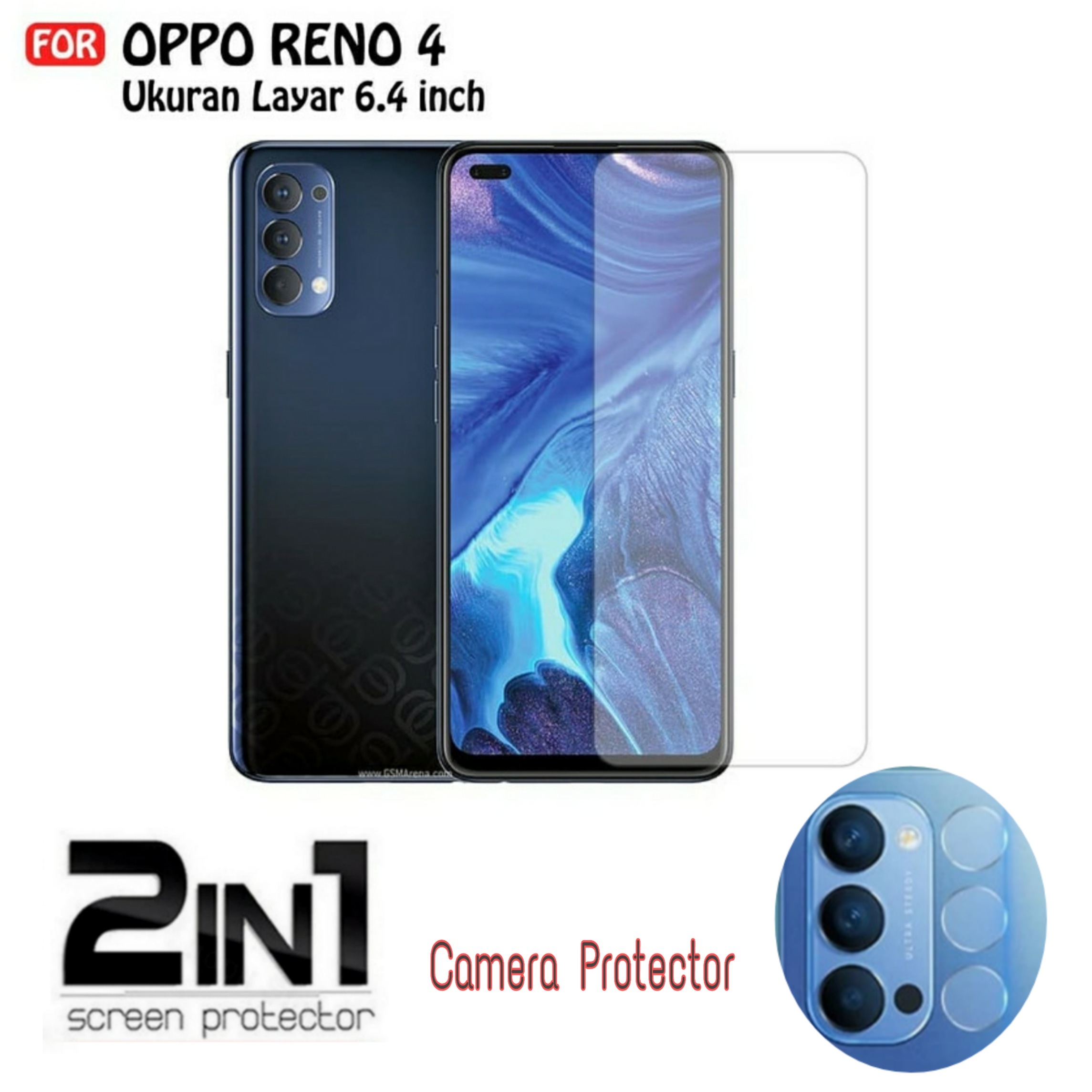 Tempered Glass OPPO RENO 4 / OPPO Reno 4 PRO Pelindung Layar Clear Free Tempered Kamera Tempered Glass OPPO RENO 4 / OPPO Reno 4 PRO Pelindung Layar Clear Free Tempered Kamera