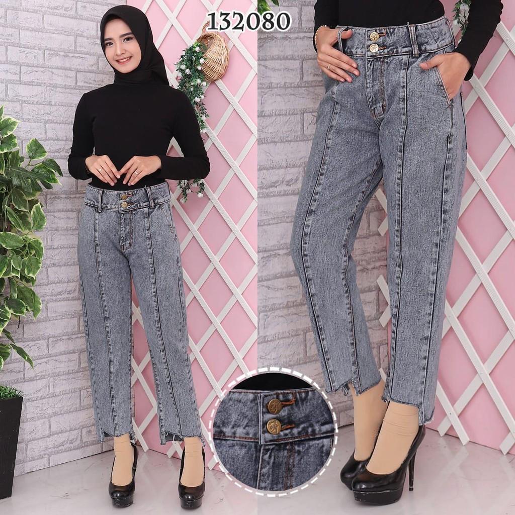 BOYFRIEND FRONT LINE JEANS WANITA Non Stretch Kekinian Murah 132080 BOYFRIEND FRONT LINE JEANS WANITA Non Stretch Kekinian Murah 132080