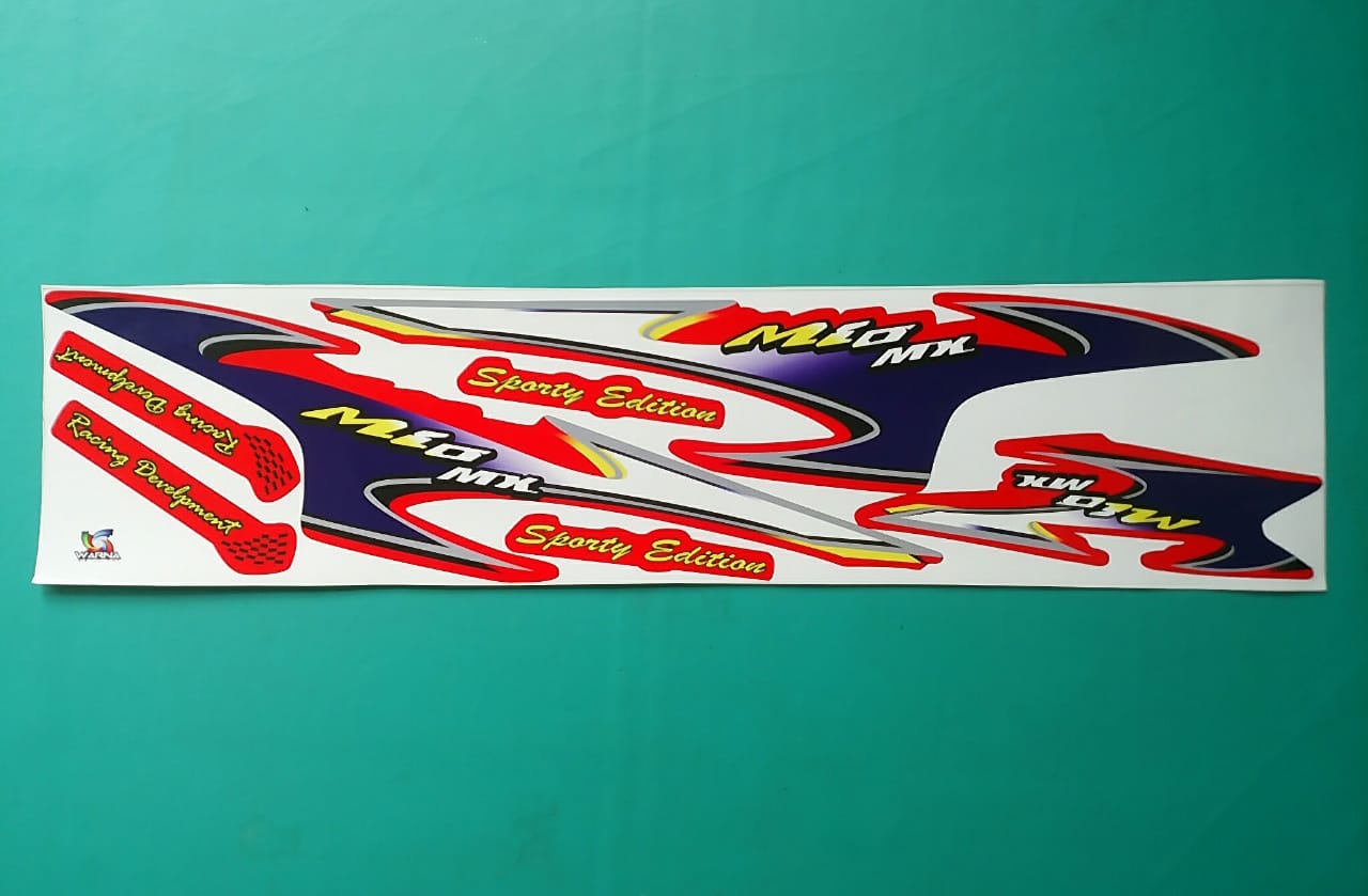 Stiker striping motor Mio sporty MX merah Stiker striping motor Mio sporty MX merah