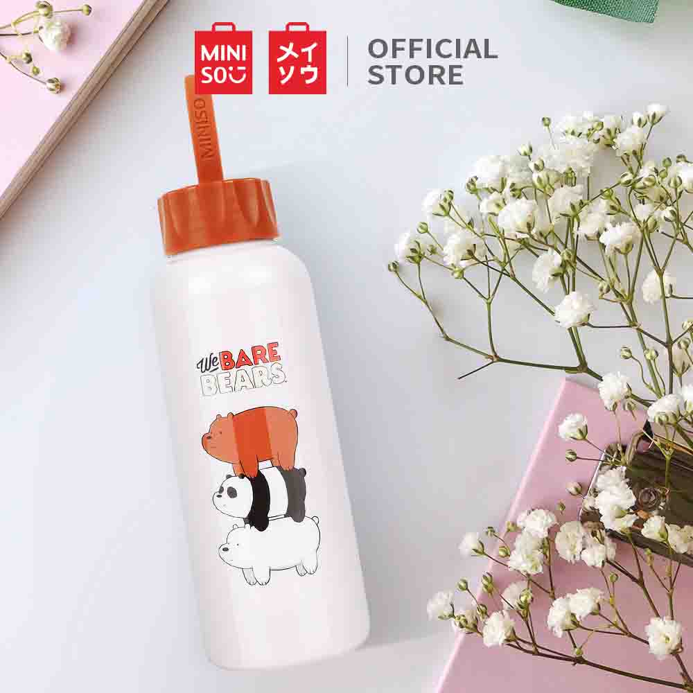 MINISO Botol Minum Air Kaca We Bare Bears Karakter Lucu Bottle Gelas Air Botol Minum 300ml MINISO Botol Minum Air Kaca We Bare Bears Karakter Lucu Bottle Gelas Air Botol Minum 300ml