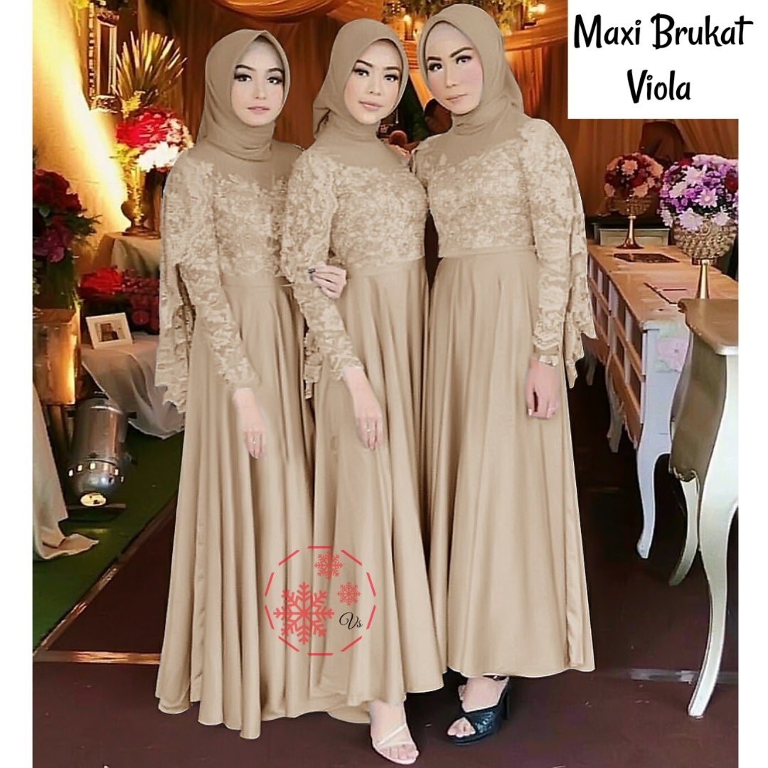 WNX - Maxi Viola Gamis Fashion Wanita Brukat / Cod / Bisa Bayar Ditempat / Gratis Ongkir WNX - Maxi Viola Gamis Fashion Wanita Brukat / Cod / Bisa Bayar Ditempat / Gratis Ongkir