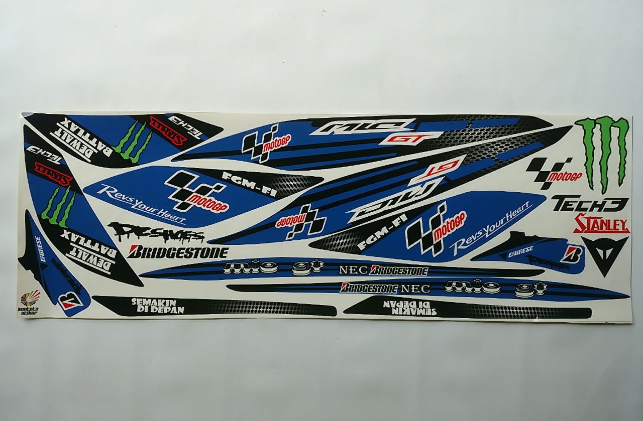 Stiker Striping Motor Mio GT variasi biru Stiker Striping Motor Mio GT variasi biru