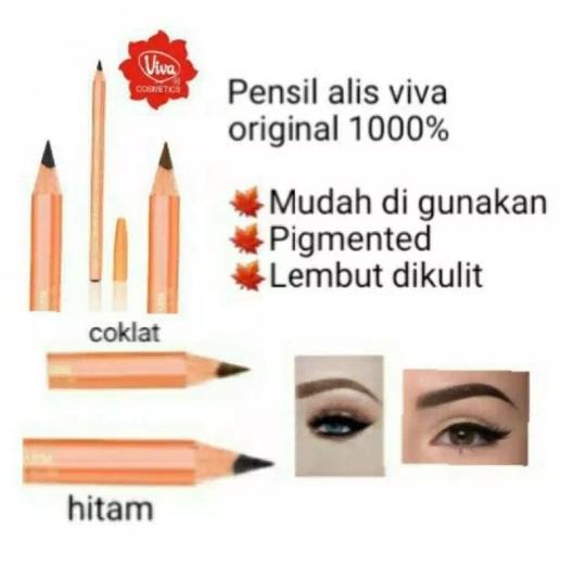 PROMO Paket 2 Pcs -PROMO Paket 2 Pcs - Viva Pensil Alis / Pencil Eyebrow Viva - Warna Coklat dan Hitam PROMO Paket 2 Pcs -PROMO Paket 2 Pcs - Viva Pensil Alis / Pencil Eyebrow Viva - Warna Coklat dan Hitam