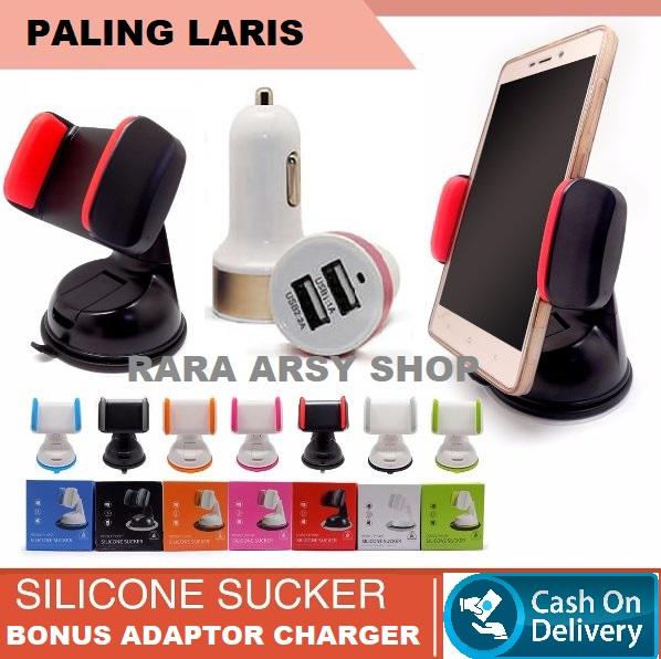 PALING LARIS Holder Silicont (fFREE ADAPTOR CHARGE) Silicon Sucker Universal Holder pegangan HP Bisa nempel di Dashboard_AK08 PALING LARIS Holder Silicont (fFREE ADAPTOR CHARGE) Silicon Sucker Universal Holder pegangan HP Bisa nempel di Dashboard_AK08