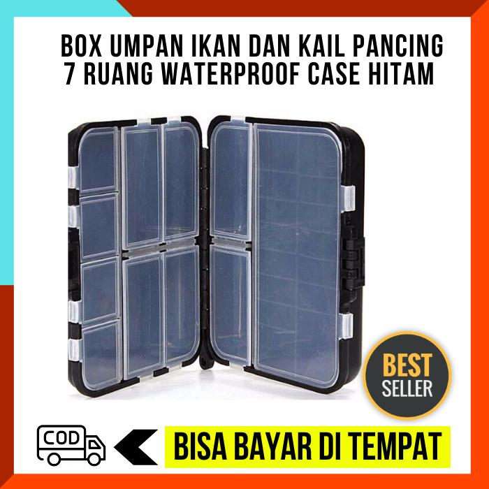 Box Umpan Ikan dan Kail Pancing 7 Ruang Waterproof Case Hitam /Alat Pancing Aksesoris Mancing / Kotak Perkakas Pancing Umpan / Kabinet Mini Umpan Box Umpan Ikan dan Kail Pancing 7 Ruang Waterproof Case Hitam /Alat Pancing Aksesoris Mancing / Kotak Perkakas Pancing Umpan / Kabinet Mini Umpan