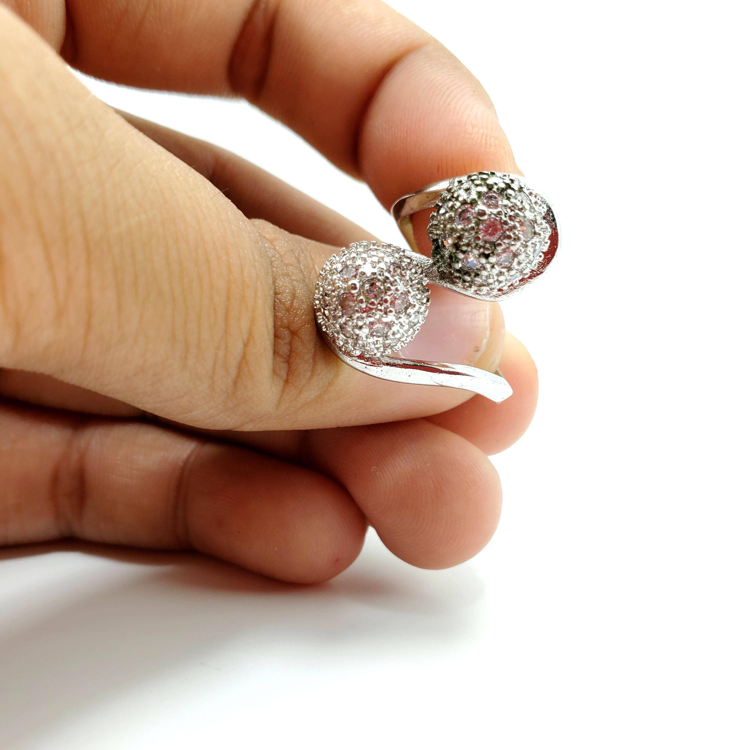 cincin 2 bola permata silver perhiasan wanita cantik and elegant cincin 2 bola permata silver perhiasan wanita cantik and elegant