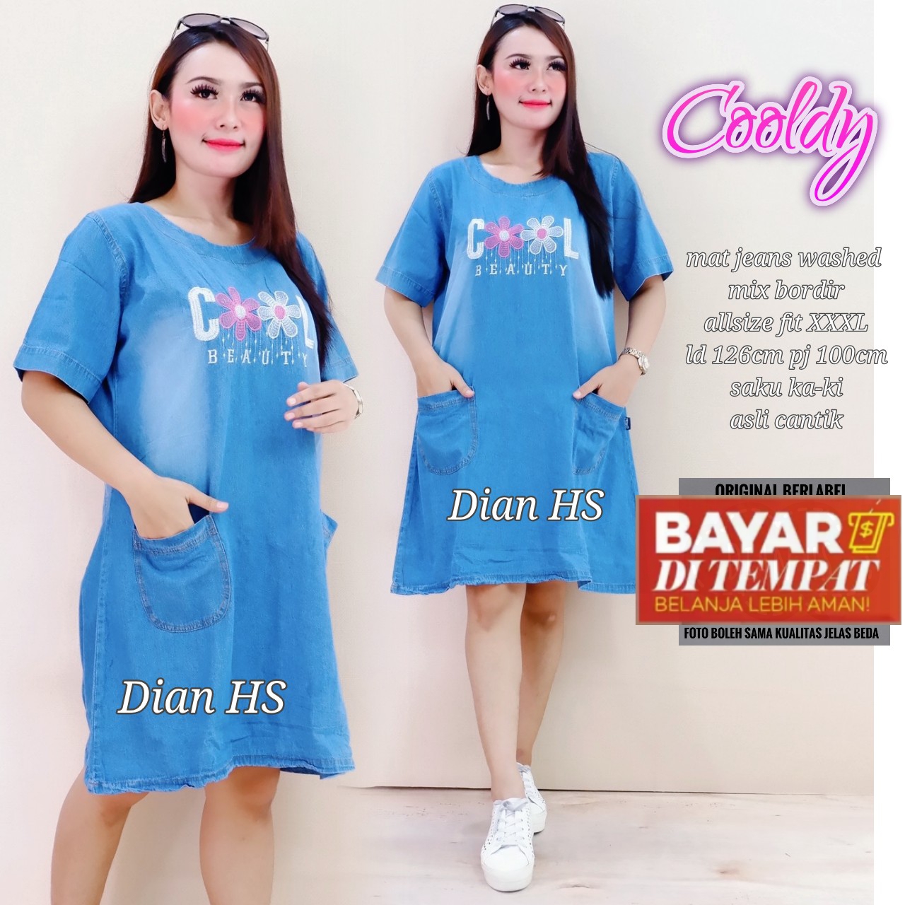 Dress Wanita Pendek Jeans Jumbo Korea - Homey dress Midi - Daster Wanita Keinian XXL Viral - Dress Pesta No Busui - Baju Denim Jeans Dress Wanita Pendek Jeans Jumbo Korea - Homey dress Midi - Daster Wanita Keinian XXL Viral - Dress Pesta No Busui - Baju Denim Jeans