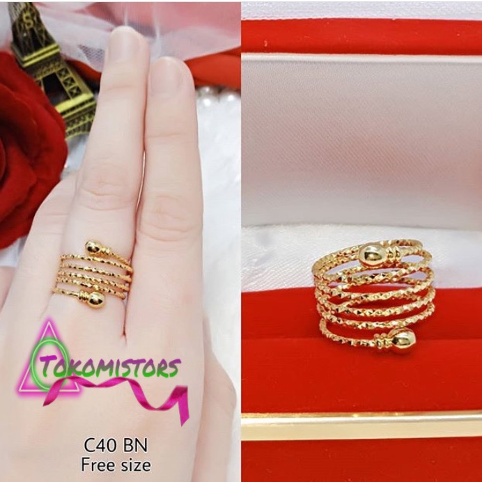 Cincin keroncong bola gold Cincin keroncong bola gold
