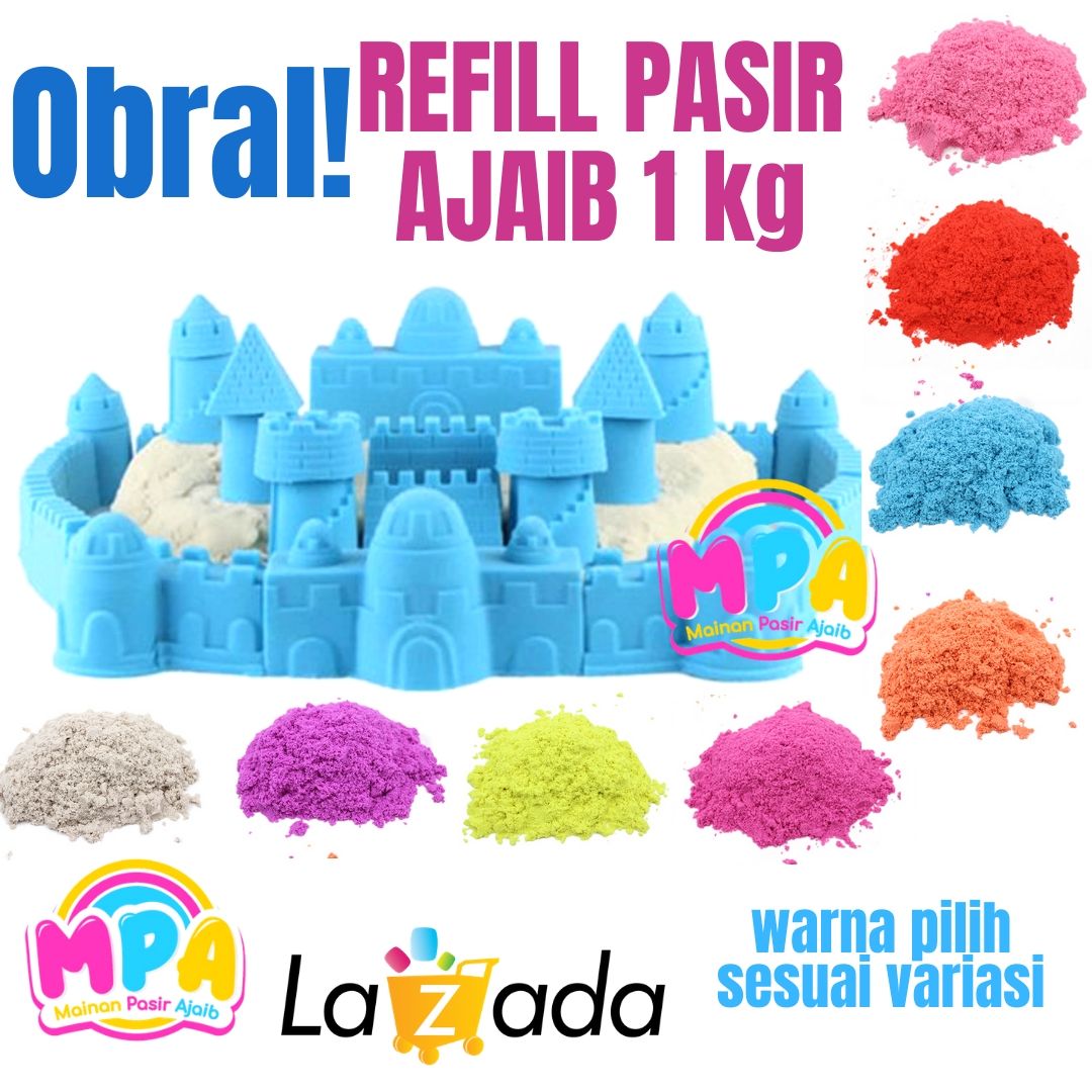 OBRAL Refill Mainan Pasir Ajaib Magic Play Sand 1 Kg OBRAL Refill Mainan Pasir Ajaib Magic Play Sand 1 Kg