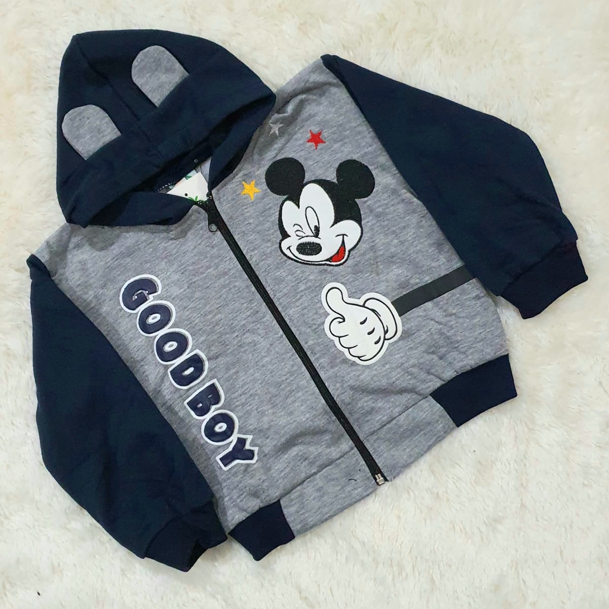 BAYAR DITEMPAT - NEW Jaket Bordir Mickey Mouse untuk Anak-anak / Bayi Laki-laki usia & Perempuan usia 3 Bulan sampai 2 tahun / Jaket - Sweater HANGAT DAN NYAMAN DIPAKAI BAYAR DITEMPAT - NEW Jaket Bordir Mickey Mouse untuk Anak-anak / Bayi Laki-laki usia & Perempuan usia 3 Bulan sampai 2 tahun / Jaket - Sweater HANGAT DAN NYAMAN DIPAKAI