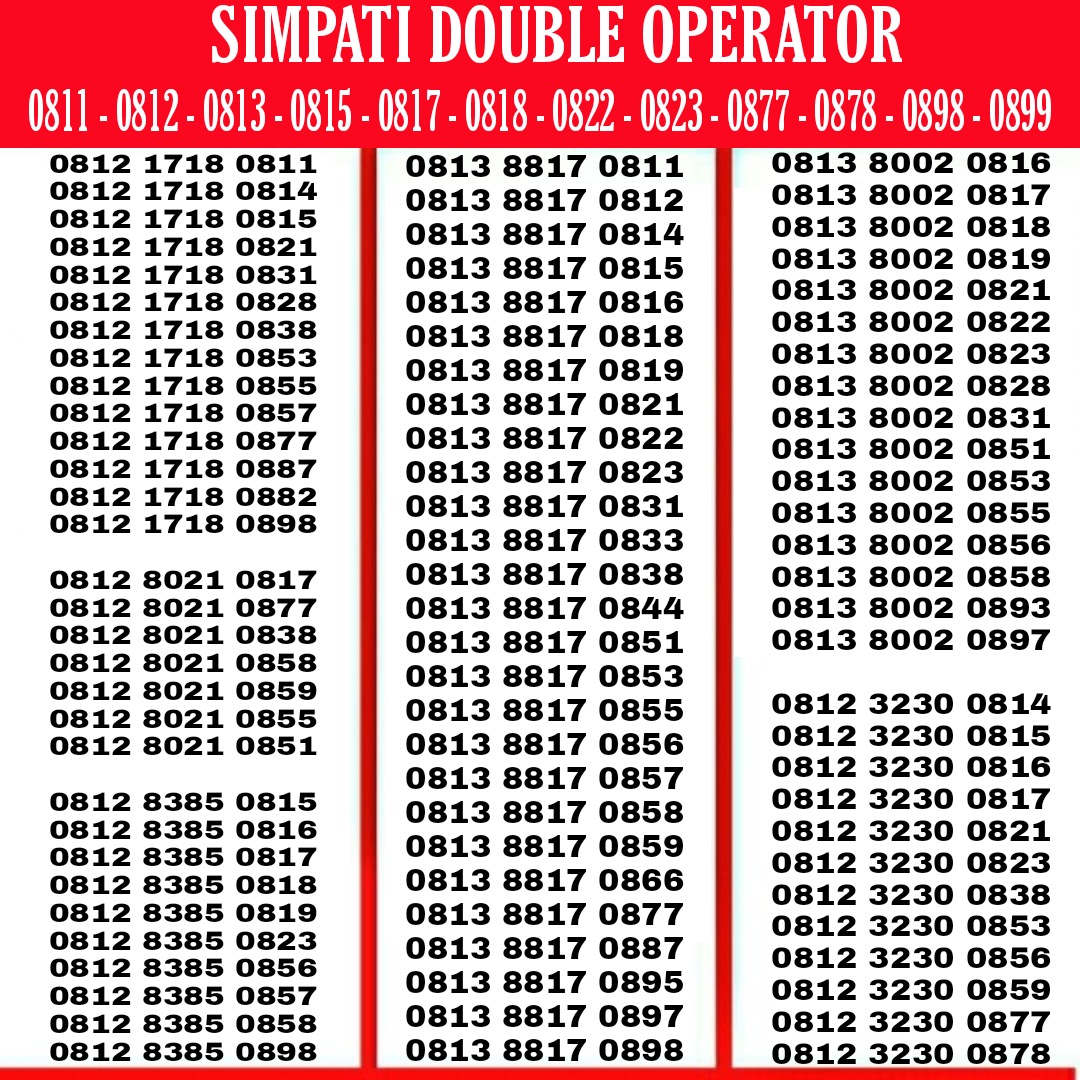 Nomor Cantik Simpati 4G LTE Kartu Perdana Nocan Telkomsel Pilihan Kartu Prabayar Nomor Cantik Simpati 4G LTE Kartu Perdana Nocan Telkomsel Pilihan Kartu Prabayar