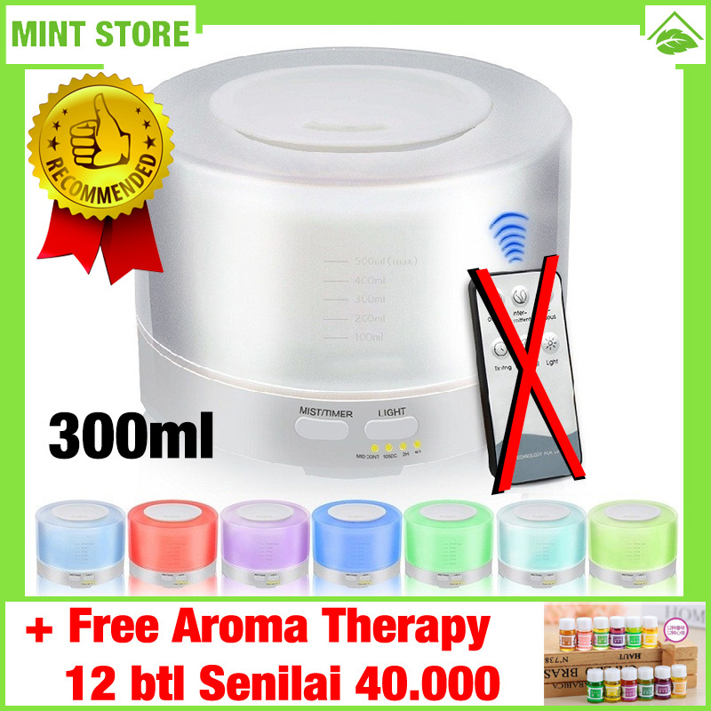 Humidifier Aroma Therapy Diffuser Murah Pelembab Ruangan Minimalist Air Ultrasonic 7 Color LED 500ml with Remote Control Humidifier Aroma Therapy Diffuser Murah Pelembab Ruangan Minimalist Air Ultrasonic 7 Color LED 500ml with Remote Control
