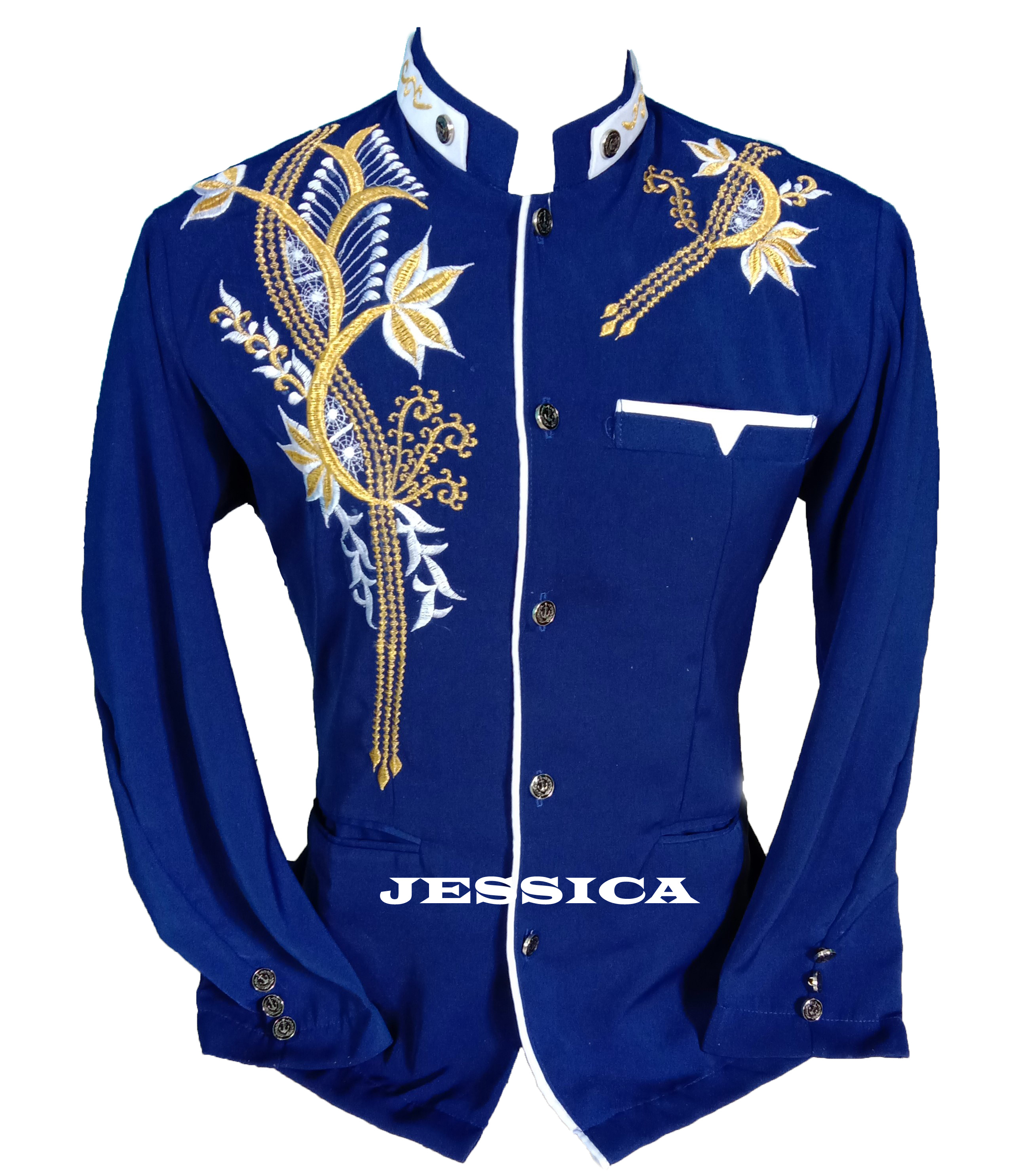 jasko bordir biru lis putih mtf daun tali jaskoko/baju koko/ kemeja koko / baju muslim pria dewasa jasko bordir biru lis putih mtf daun tali jaskoko/baju koko/ kemeja koko / baju muslim pria dewasa