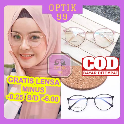 Promo Frame Kacamata Minus Kacamata 1301 Antiradiasi Kacamata Bulat Kacamata Wanita Kacamata Besi Fashion Elegan Promo Frame Kacamata Minus Kacamata 1301 Antiradiasi Kacamata Bulat Kacamata Wanita Kacamata Besi Fashion Elegan