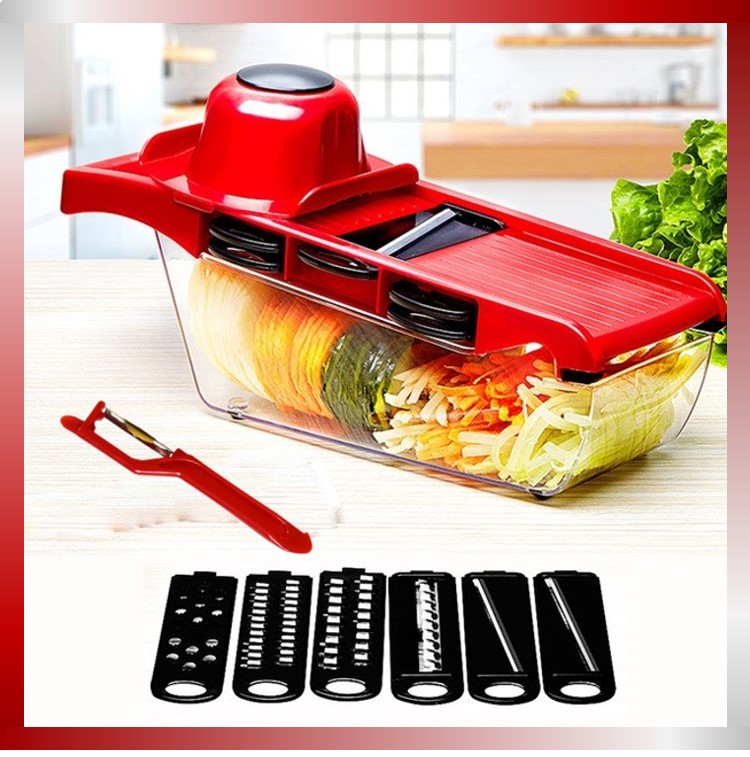 Indo - Alat Pengiris Sayuran 6 in 1 / Parutan Manual / Pemotong Sayur Buah / Aksesoris Dapur Indo - Alat Pengiris Sayuran 6 in 1 / Parutan Manual / Pemotong Sayur Buah / Aksesoris Dapur