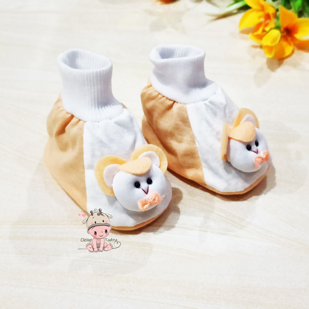 Cleine Tadita - Kaos Kaki Bayi Sepatu Bayi Kepala Boneka New Born Cleine Tadita - Kaos Kaki Bayi Sepatu Bayi Kepala Boneka New Born