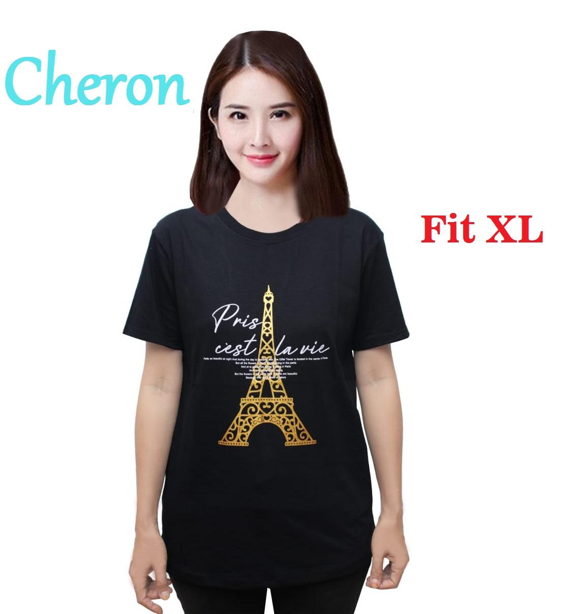 CHERON 17242 - Kaos Oblong Wanita Fit XL Real Pic Baju Distro Cewek Atasan Kekinian Murah Lengan Pendek Tumblr Tee Casual T-shirt Cotton Combed Tshirt Pakaian Remaja Dewasa Abg Untuk Olahraga Santai Jalan-jalan Olah Raga Sport Warna Khusus Hitam CHERON 17242 - Kaos Oblong Wanita Fit XL Real Pic Baju Distro Cewek Atasan Kekinian Murah Lengan Pendek Tumblr Tee Casual T-shirt Cotton Combed Tshirt Pakaian Remaja Dewasa Abg Untuk Olahraga Santai Jalan-jalan Olah Raga Sport Warna Khusus Hitam