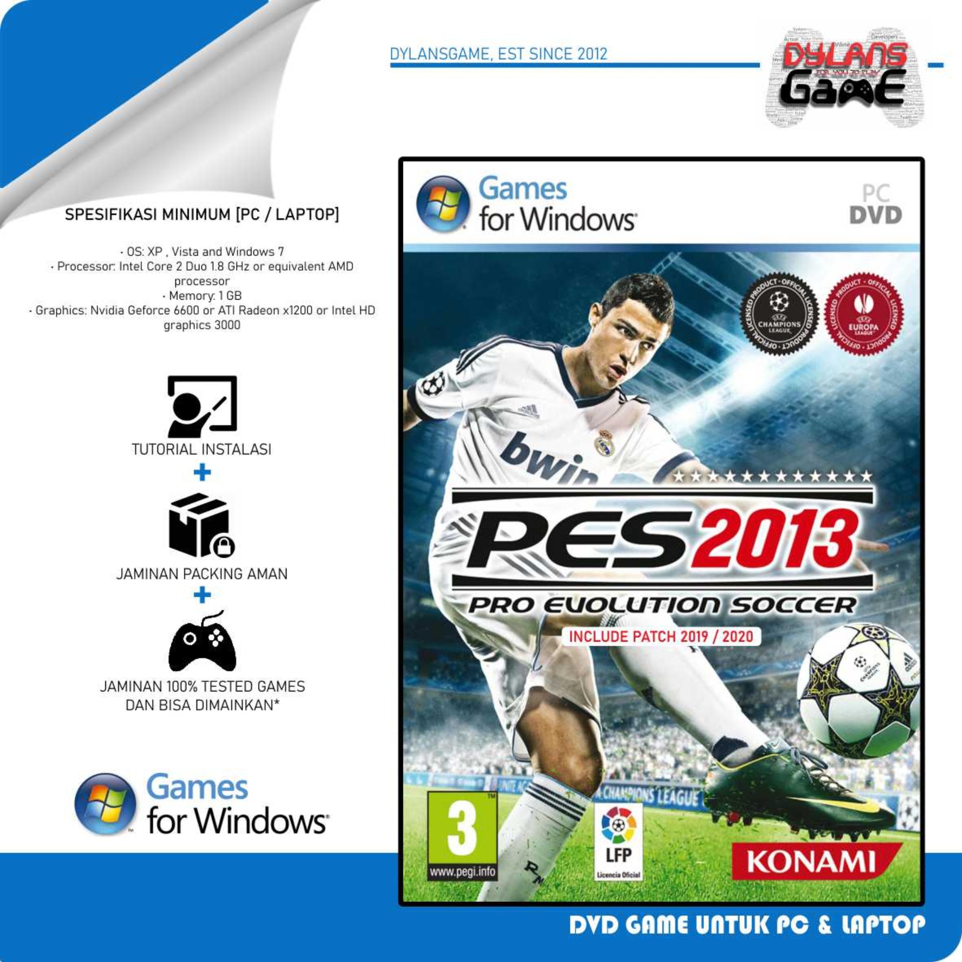 PES13 PRO EVOLUTION SOCCER 2013 + SEASON UPDATE 2019/2020 PC GAME DVD GAME PC LAPTOP PES13 PRO EVOLUTION SOCCER 2013 + SEASON UPDATE 2019/2020 PC GAME DVD GAME PC LAPTOP