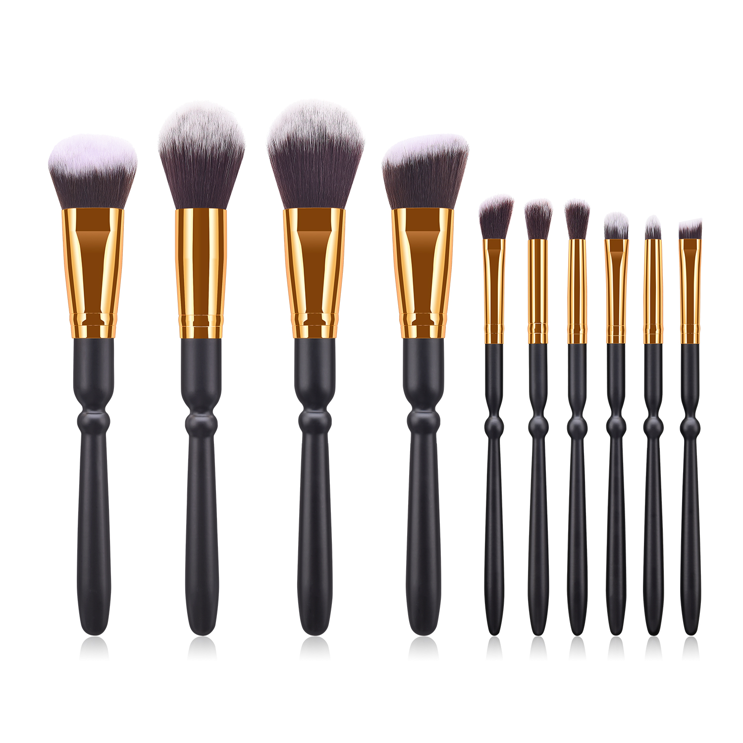 10 Pcs Kuas Makeup Gagang Kayu Hitam Alat Makeup Brush Powder Foundation Makeup Tools Wool Black K264 10 Pcs Kuas Makeup Gagang Kayu Hitam Alat Makeup Brush Powder Foundation Makeup Tools Wool Black K264