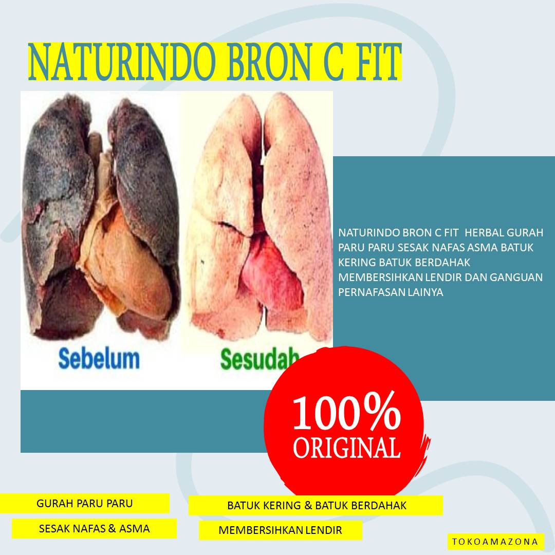 BRON C FIT NATURINDO FIT 40 KAPSUL HERBAL BATUK DAN ASMA BRON C FIT NATURINDO FIT 40 KAPSUL HERBAL BATUK DAN ASMA