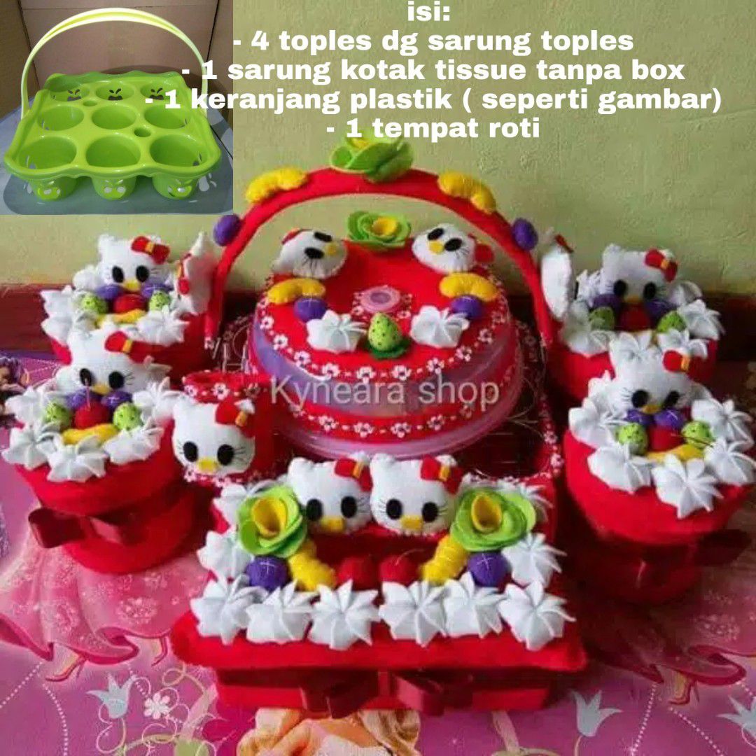 Toples lengkap tempat roti hello Kitty Toples lengkap tempat roti hello Kitty