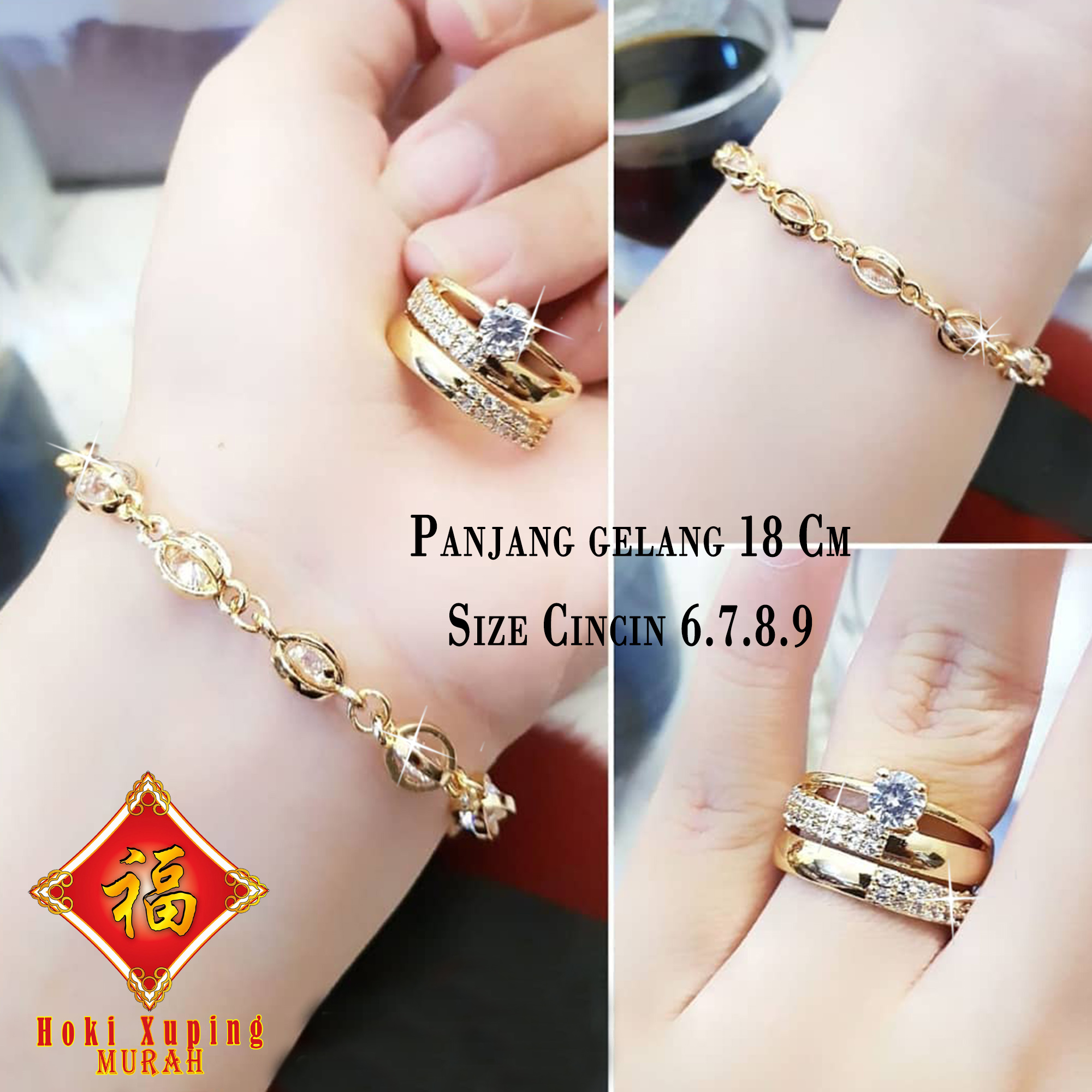 Gelang Tangan Xuping Premium Wanita Motif Batu Permata Giok - Xuping Gold Free Cincin Raja Gelang Tangan Xuping Premium Wanita Motif Batu Permata Giok - Xuping Gold Free Cincin Raja