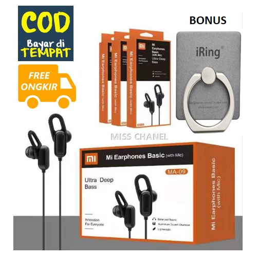 Xiaomi Earphone / Headset MI MA-09 Ultra Deep Bass High Quality - Suara Jernih - XIAOMI dan Perangkat Lainnya // PROMO BONUS IRINGHP Xiaomi Earphone / Headset MI MA-09 Ultra Deep Bass High Quality - Suara Jernih - XIAOMI dan Perangkat Lainnya // PROMO BONUS IRINGHP