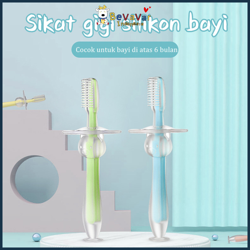 BEVAVAR Sikat Gigi Bayi Silicon - Baby Tooth Brush - Pembersih Mulut Bayi BEVAVAR Sikat Gigi Bayi Silicon - Baby Tooth Brush - Pembersih Mulut Bayi