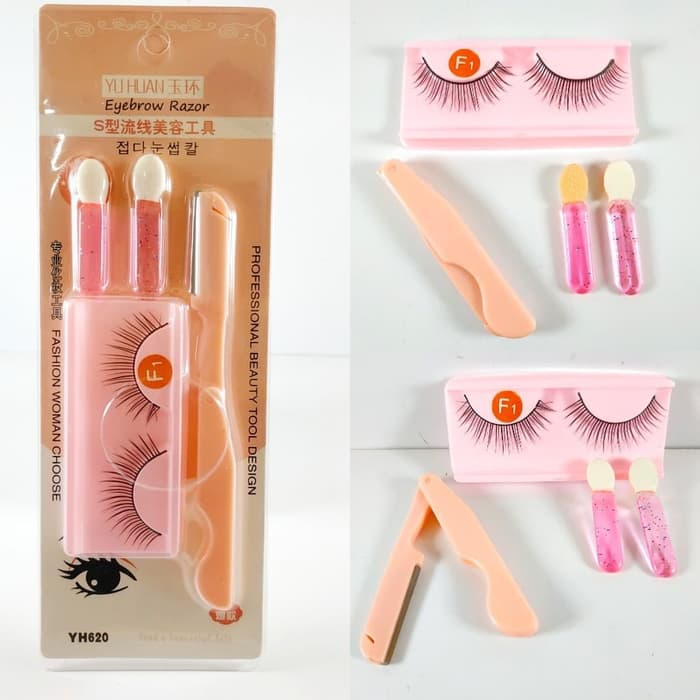 Set Eyebrow Razor YH620 - Set Kosmetik Mata Bulu Mata - Pecukur Alis dan Kuas Eyeshadow Make Up - COD Set Eyebrow Razor YH620 - Set Kosmetik Mata Bulu Mata - Pecukur Alis dan Kuas Eyeshadow Make Up - COD