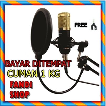 PROMO PAKET KARAOKE / RECORDING Microphone BM 800 Stand Mic + Pop Filter mik mikrofon PROMO PAKET KARAOKE / RECORDING Microphone BM 800 Stand Mic + Pop Filter mik mikrofon