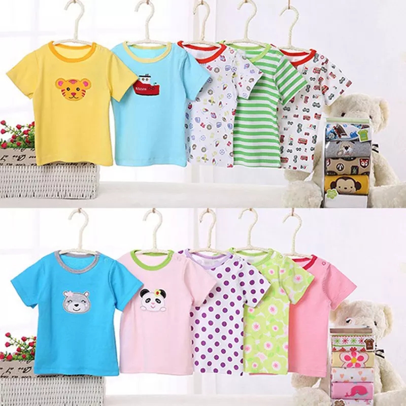 My superstore - Baju Kaos Bayi 5in1 / Kaos Anak Lengan Pendek isi 5 / Baju Atasan Anak Bayi My superstore - Baju Kaos Bayi 5in1 / Kaos Anak Lengan Pendek isi 5 / Baju Atasan Anak Bayi