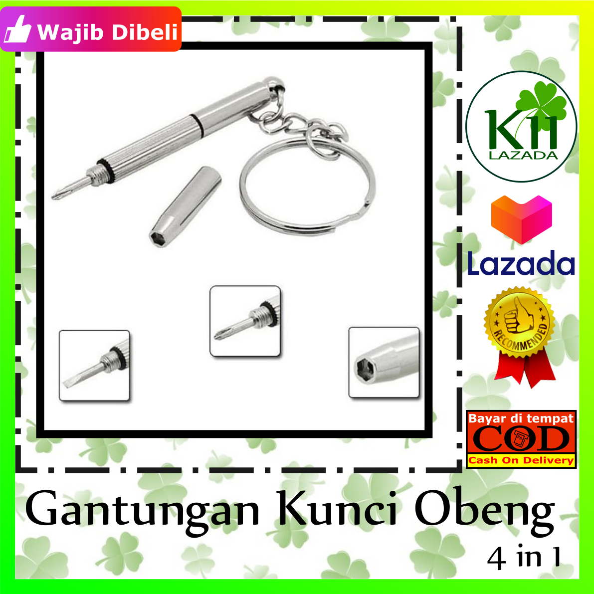 K11 Gantungan Kunci 4in1 Obeng Mini / Mini Screwdriver Keychain 4in1 / Gantungan Kunci Serbaguna K11 Gantungan Kunci 4in1 Obeng Mini / Mini Screwdriver Keychain 4in1 / Gantungan Kunci Serbaguna