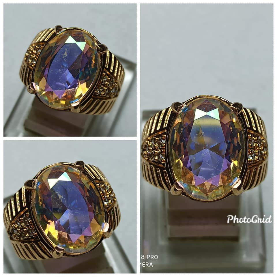 Cincin Kalimaya Pelangi Full Cutting - Opal India Cincin Kalimaya Pelangi Full Cutting - Opal India