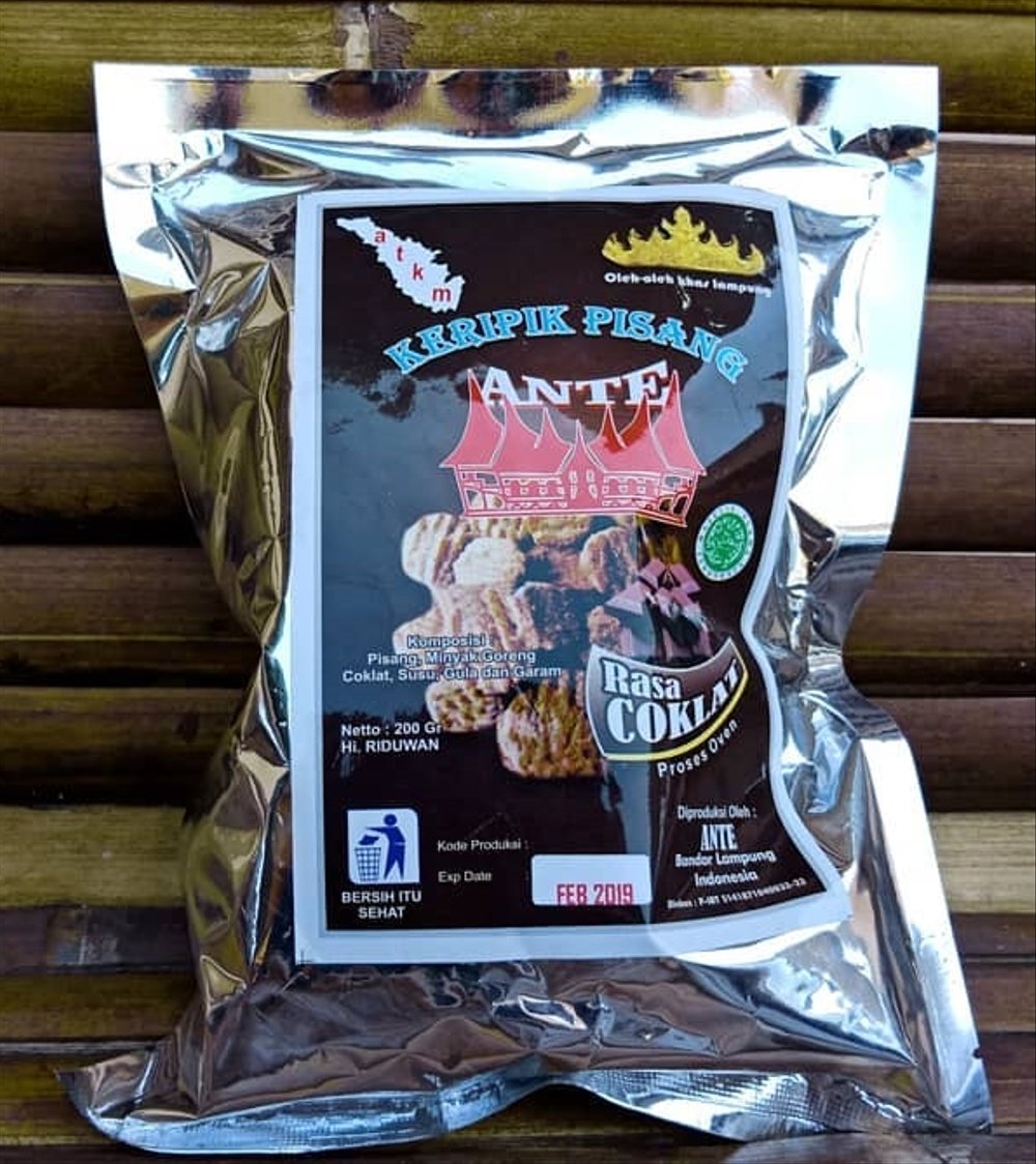 Jatra Snack Keripik Pisang Kepok Ante 200 Gram Rasa Chocolate Jatra Snack Keripik Pisang Kepok Ante 200 Gram Rasa Chocolate