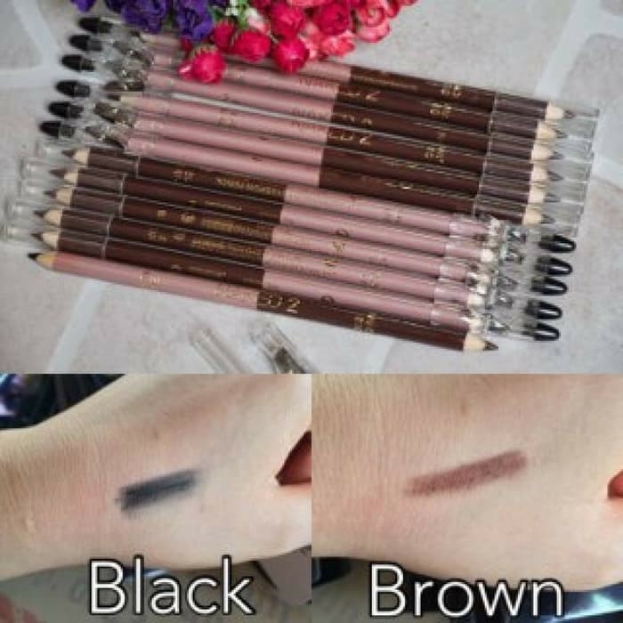PENSIL ALIS NAKED 2IN1 BROWN & BLACK PENSIL ALIS NAKED 2IN1 BROWN & BLACK