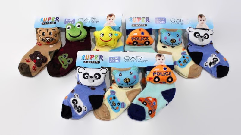 KAOS KAKI BAYI MOTIF BONEKA 3PASANG KAOS KAKI BAYI MOTIF BONEKA 3PASANG