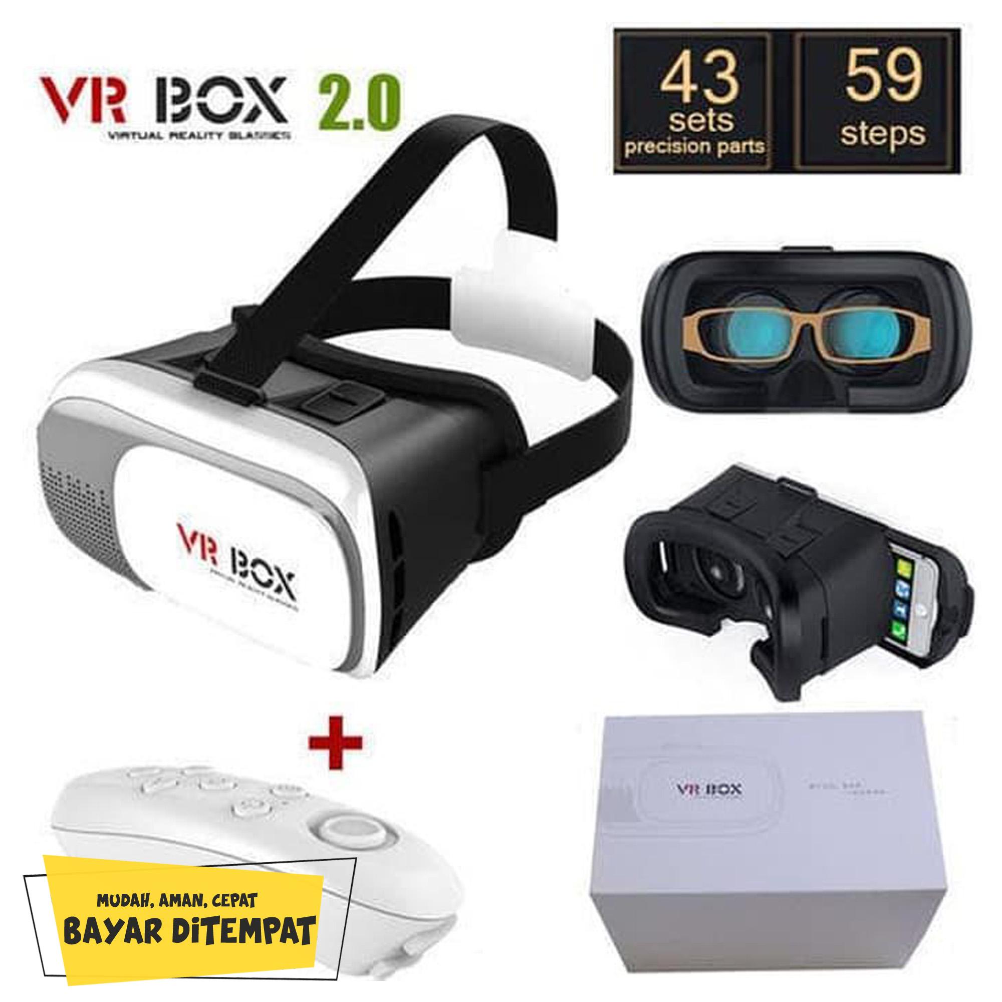 TERMURAH Paket VR Box 2.0 + Bluetooth GamePad ( Virtual Reality Glasses ) | Vr Box Joystick | 1 Set VR Box Untuk HP | VR Vivo | Stik game VR TERMURAH Paket VR Box 2.0 + Bluetooth GamePad ( Virtual Reality Glasses ) | Vr Box Joystick | 1 Set VR Box Untuk HP | VR Vivo | Stik game VR