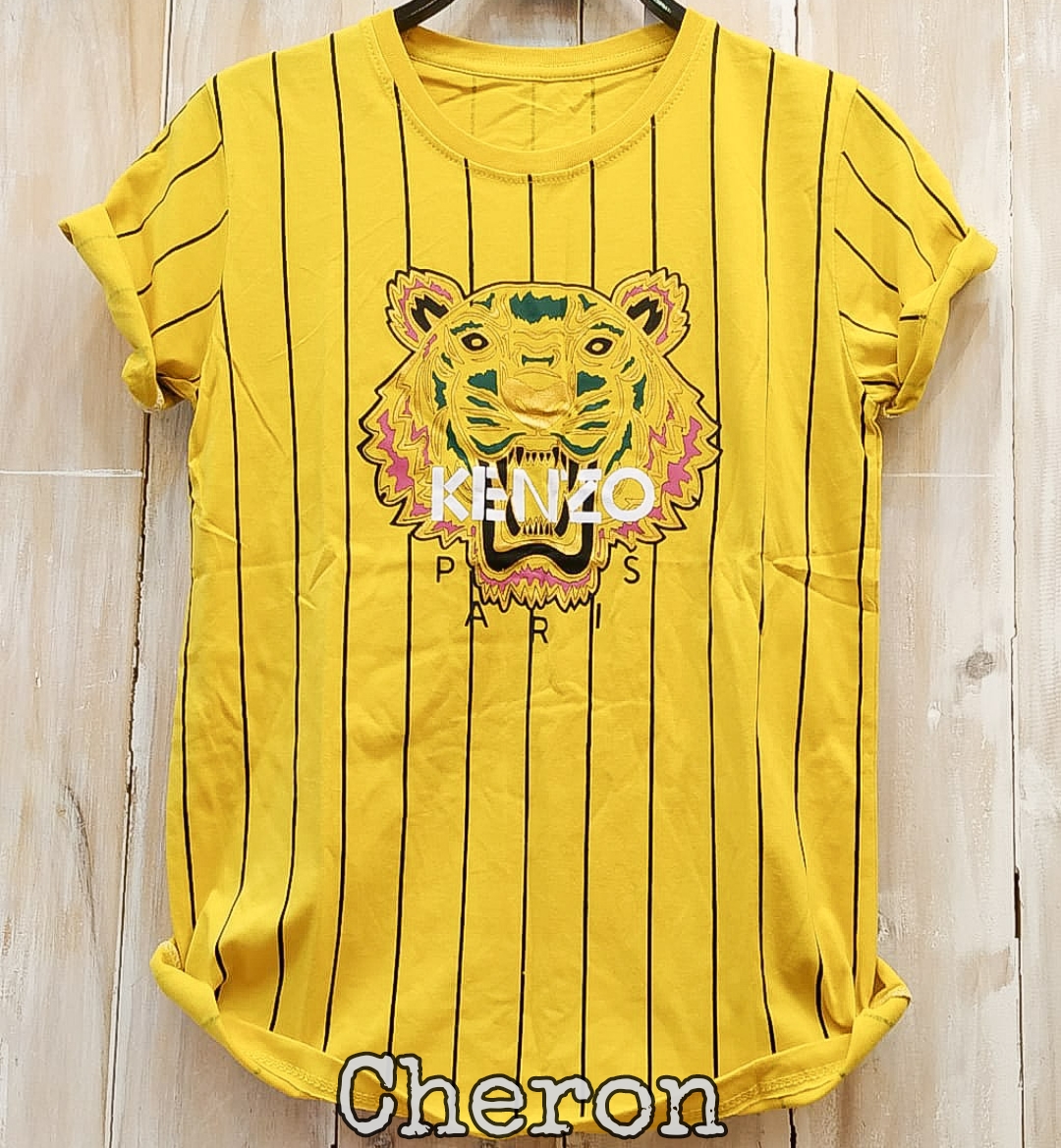 CHERON 19207 - Kaos Oblong Wanita Baju Distro Cewek Atasan Kekinian Murah Lengan Pendek Tumblr Tee Casual T-shirt Terbaru Katun Combed Import Tshirt Pakaian Kasual Remaja Dewasa Abg Korea Korean Style Warna Kuning Salur CHERON 19207 - Kaos Oblong Wanita Baju Distro Cewek Atasan Kekinian Murah Lengan Pendek Tumblr Tee Casual T-shirt Terbaru Katun Combed Import Tshirt Pakaian Kasual Remaja Dewasa Abg Korea Korean Style Warna Kuning Salur