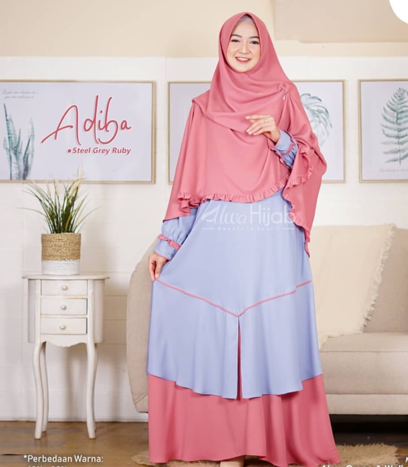 { Gamis Syari Adiba Set Khimar Moscrepe } Gamis Syari Terlaris/Termurah { Gamis Syari Adiba Set Khimar Moscrepe } Gamis Syari Terlaris/Termurah