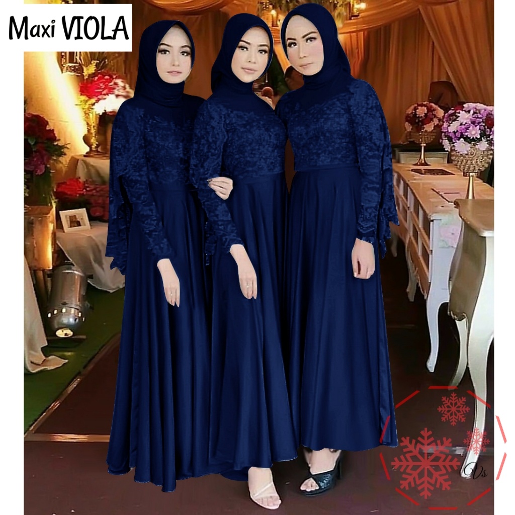 WNX - Maxi Viola Gamis Fashion Wanita Brukat / Cod / Bisa Bayar Ditempat / Gratis Ongkir WNX - Maxi Viola Gamis Fashion Wanita Brukat / Cod / Bisa Bayar Ditempat / Gratis Ongkir