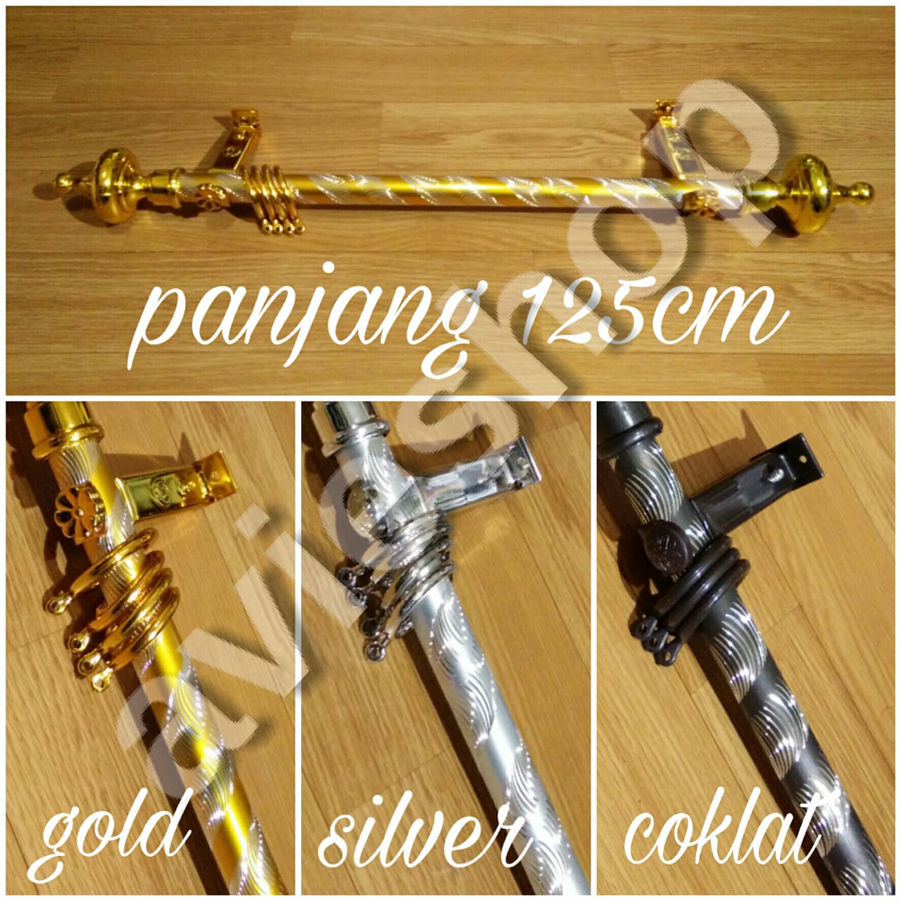 Rel Rail Batang Gorden Ulir Kristal 101-125cm Rel Rail Batang Gorden Ulir Kristal 101-125cm