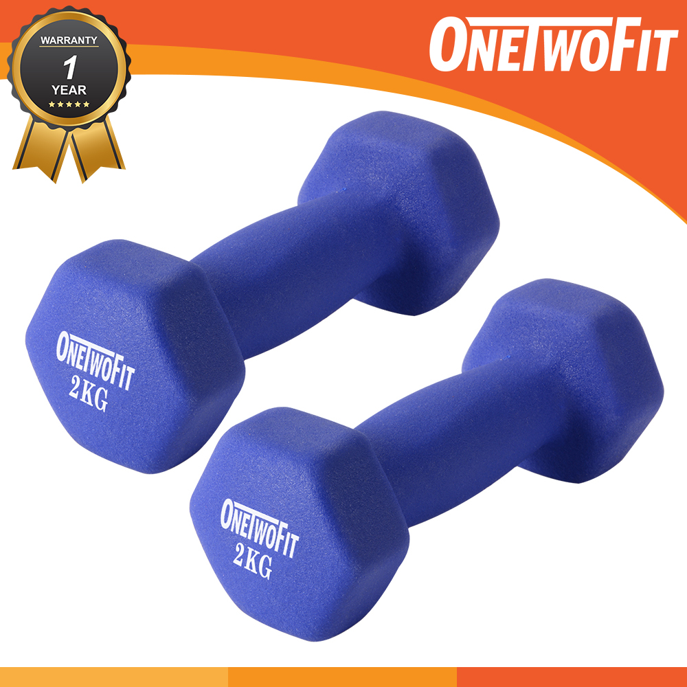 Onetwofit Neoprene Non Slip Dumbbell 2 KG alat olahraga rumahan fitness gym (2 PCS) OT029 OT052 Onetwofit Neoprene Non Slip Dumbbell 2 KG alat olahraga rumahan fitness gym (2 PCS) OT029 OT052