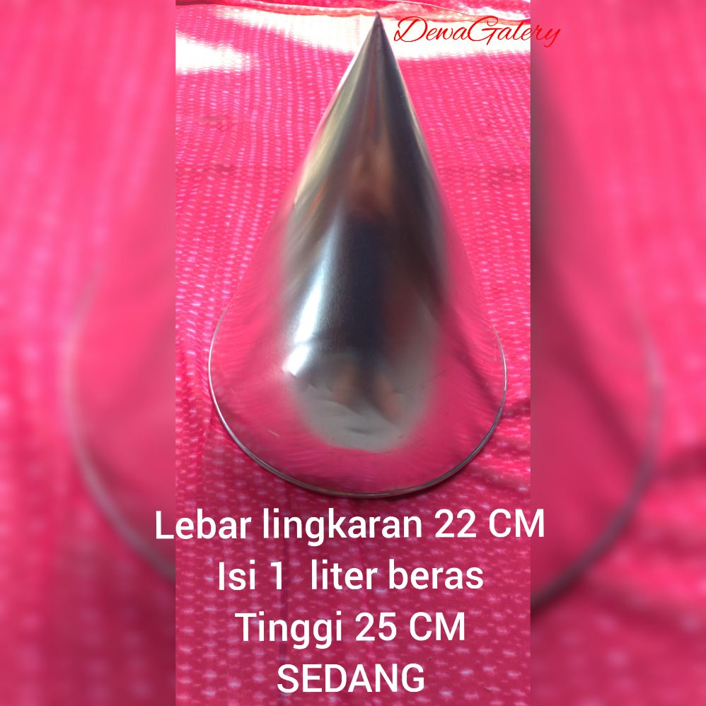 TERLARIS!!! Cetakan tumpeng sedang lebar lingkaran 22 cm/cetakan tumpeng tunggal/cetakan tumpeng kerucut TERLARIS!!! Cetakan tumpeng sedang lebar lingkaran 22 cm/cetakan tumpeng tunggal/cetakan tumpeng kerucut