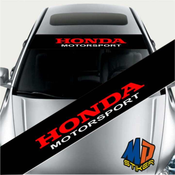 stiker cutting kaca mobil depan honda motorsport stiker cutting kaca mobil depan honda motorsport