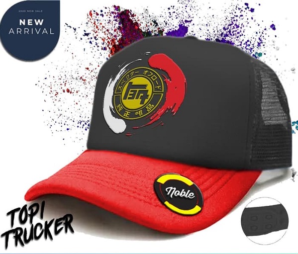 Noble Clothing Topi Trucker Jaring TOYOTA TRD - Hitam Merah Noble Clothing Topi Trucker Jaring TOYOTA TRD - Hitam Merah