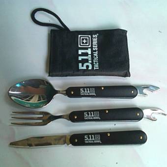 ... Set Alat Jahit Portable Peralatan Makan 1 Paket/. Source · 511 Sendok Garpu Pisau Camping Silver Hitam