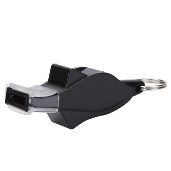 Bola Basket Sepak Bola Wasit Whistle Emergency Survival Lifesaving Peluit (Hitam)-Intl