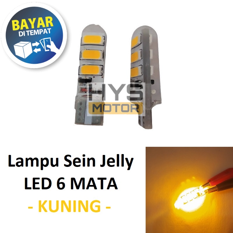 lampu senja sein jelly T10 6 LED sepasang universal sepeda motor dan mobil - mode diam (tidak kedip) lampu senja sein jelly T10 6 LED sepasang universal sepeda motor dan mobil - mode diam (tidak kedip)