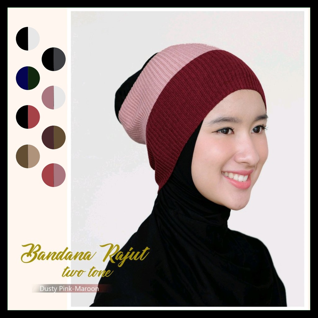 Paket 10 pcs Bandana Rajut 2 Warna Ciput Rajut Bulak Balik Paket 10 pcs Bandana Rajut 2 Warna Ciput Rajut Bulak Balik